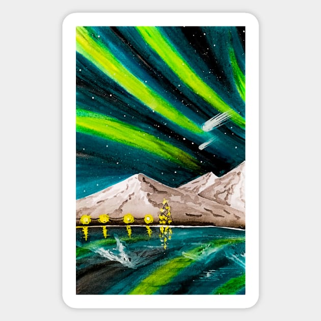 Aurora - Northern Lights Sticker by Canvases-lenses